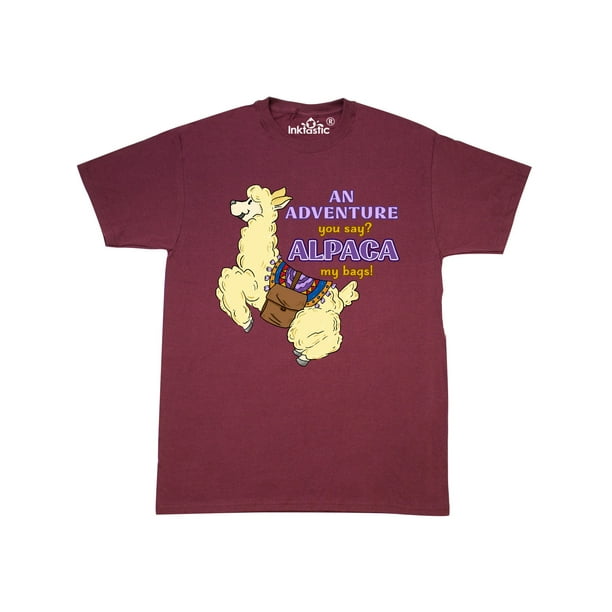 Adventure Alpaca My Bags Mens Casual Short Sleeve T Shirt Athletic Cotton Tee Deep Heather Adventure Alpaca My Bags Mens Casual Short Sleeve T Shirt Athletic Cotton Tee Deep Heather